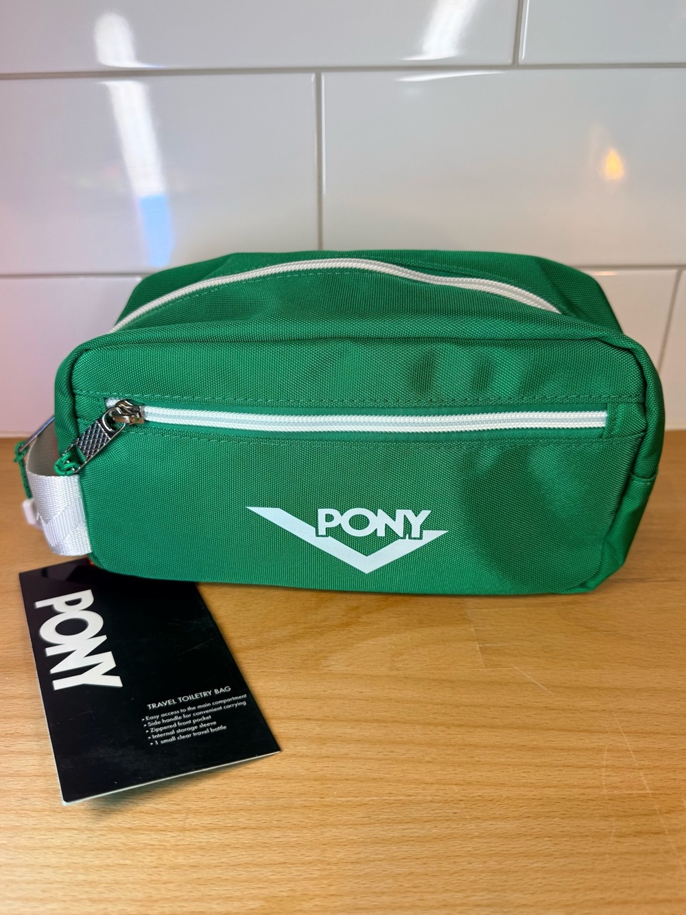 PONY Travel Collection Toiletry‎ Bag | Green | NWT